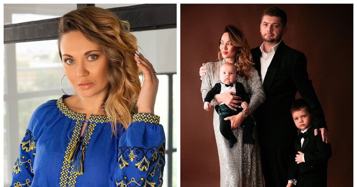 Анна Саліванчук з ексчоловіком і дітьми