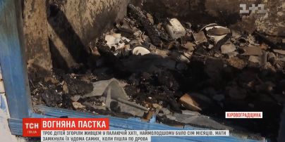 В Кировоградской области трое детей сгорели заживо в доме, когда мама пошла за дровами