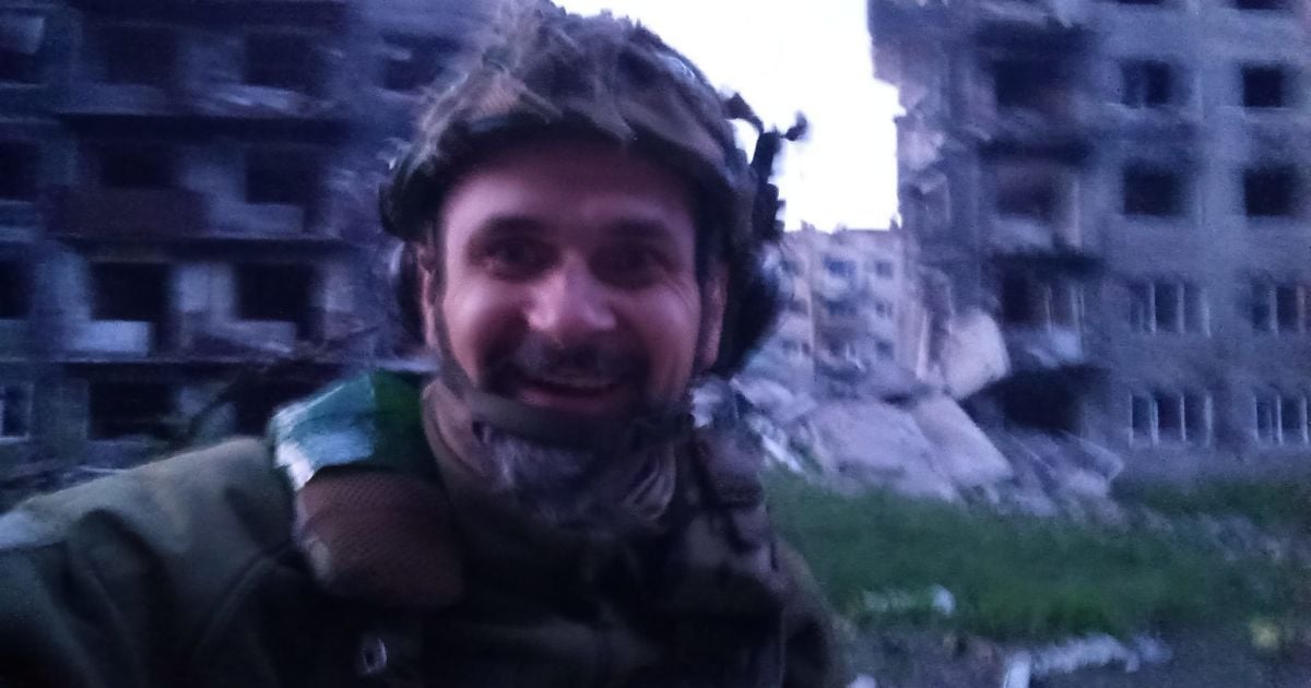 Олег Сенцов во время боев за Часов Яр