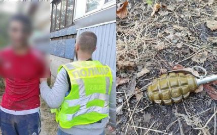 Хотів залякати знайомого: у Києві чоловік кинув гранату біля багатоповерхівки