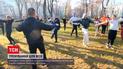 Новости Киева: по инициативе молодежи каждую субботу устраивают час спорта на свежем воздухе