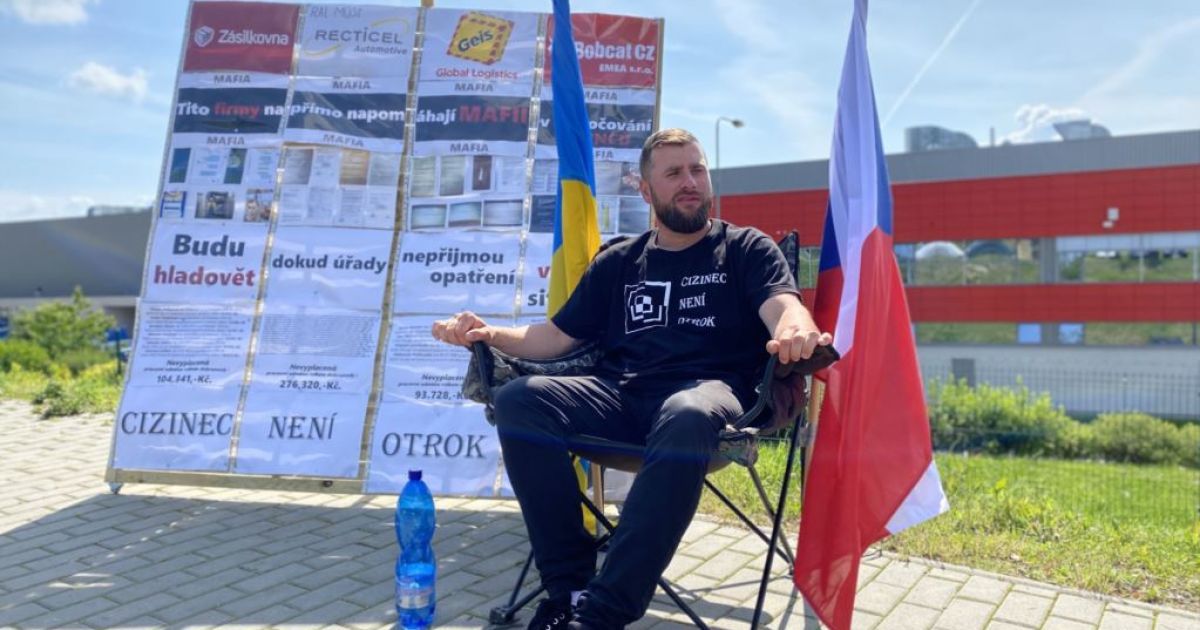 Шесть дней без еды: в Чехии украинец устроил акцию протеста в поддержку заробитчан