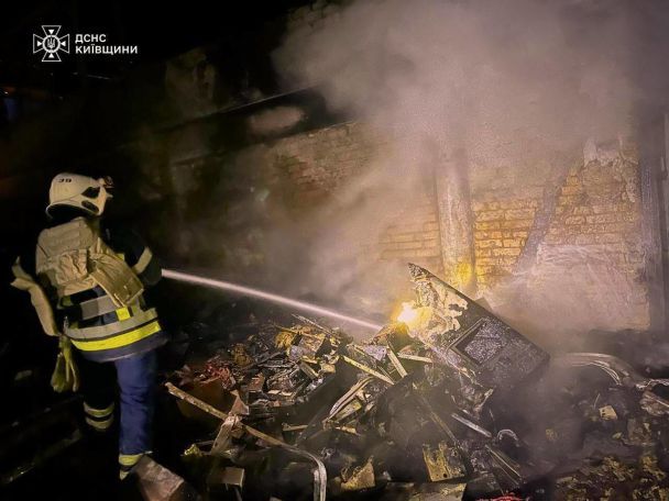 Наслідки атаки на Київську область 17 лютого / Фото: Київська ОВА