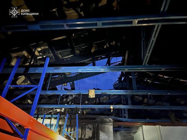 Наслідки атаки на Київську область 17 лютого / Фото: Київська ОВА