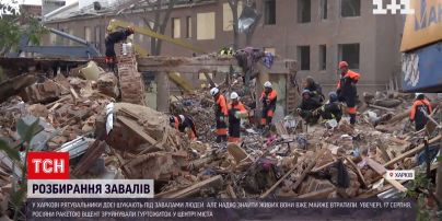 В Харькове продолжают искать людей под завалами обстрелянного общежития