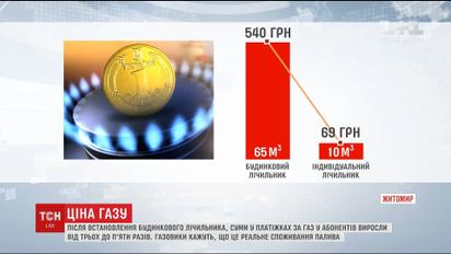 Житомиряне выступают против домовых газовых счетчиков