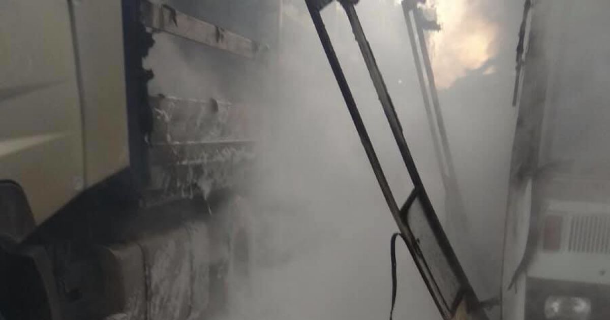 Автобус згорів в Червонограді_6 / © Управление ГСЧС во Львовской области