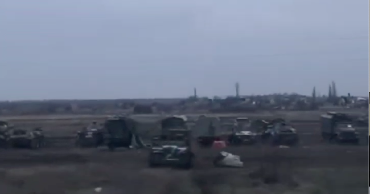 Место расположения российской военной техники в Джанкойском районе Крыма/Скриншот