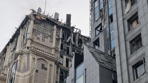 Наслідки ракетного удару по Києву зранку 20 грудня. фото: КМВА.