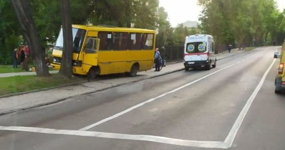 Во Львове маршрутка с пассажирами врезалась в дерево: пострадали 5 человек (фото)