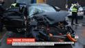 Автотроща в Киеве: лоб в лоб столкнулись легковушка и грузовик