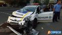 У центрі Києва патруль влетів у таксі, є постраждалі