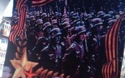 В РФ ко Дню Победы билборды с немецкими фашистами украсили георгиевскими ленточками