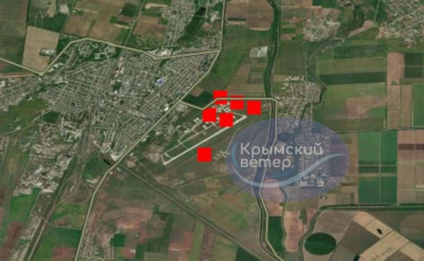 Пожежі на аеродромі в Джанкої / Фото: телеграм-канал "Крымский ветер"