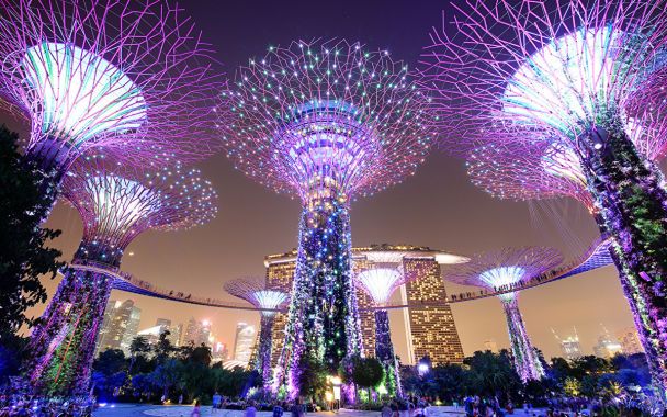 Gardens by the Bay в Сингапуре — концентрация чудес техники и света / © Bodo Travel