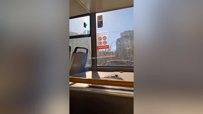 По Киеву ездил автобус с выхлопными газами в салоне