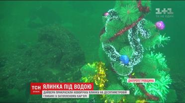 На Дніпропетровщині прикрасили ялинку під водою