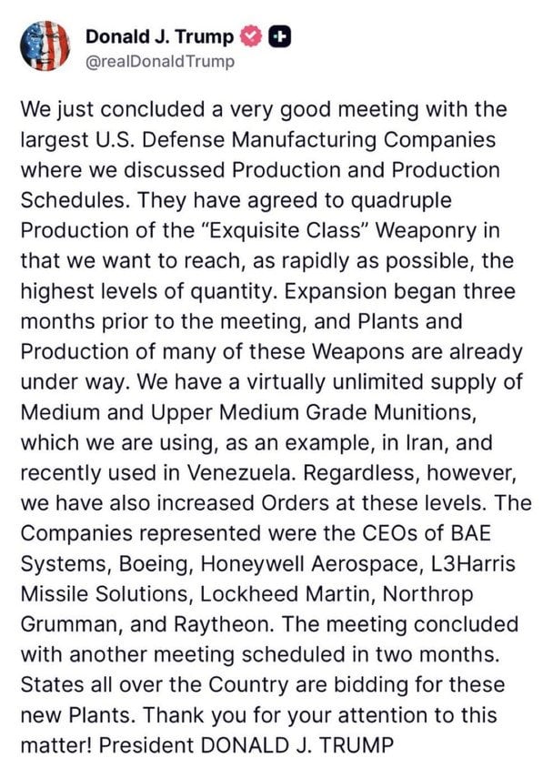 Допис Дональд Трампа. / © Скріншот