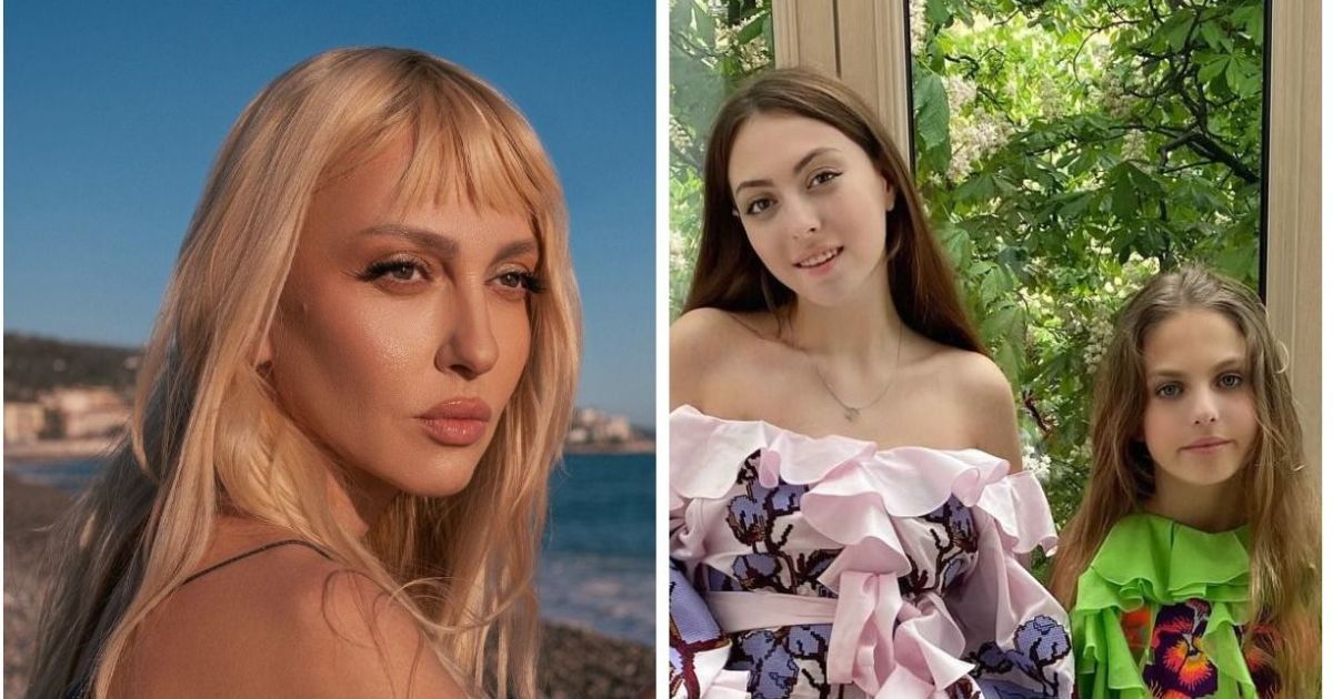 Оля Полякова с дочками