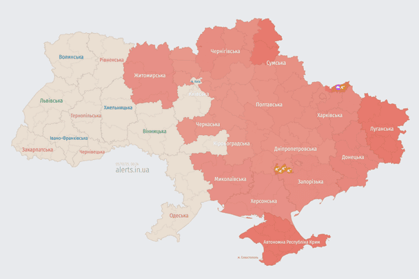 Росія атакує Україну БпЛА: напрямок руху
