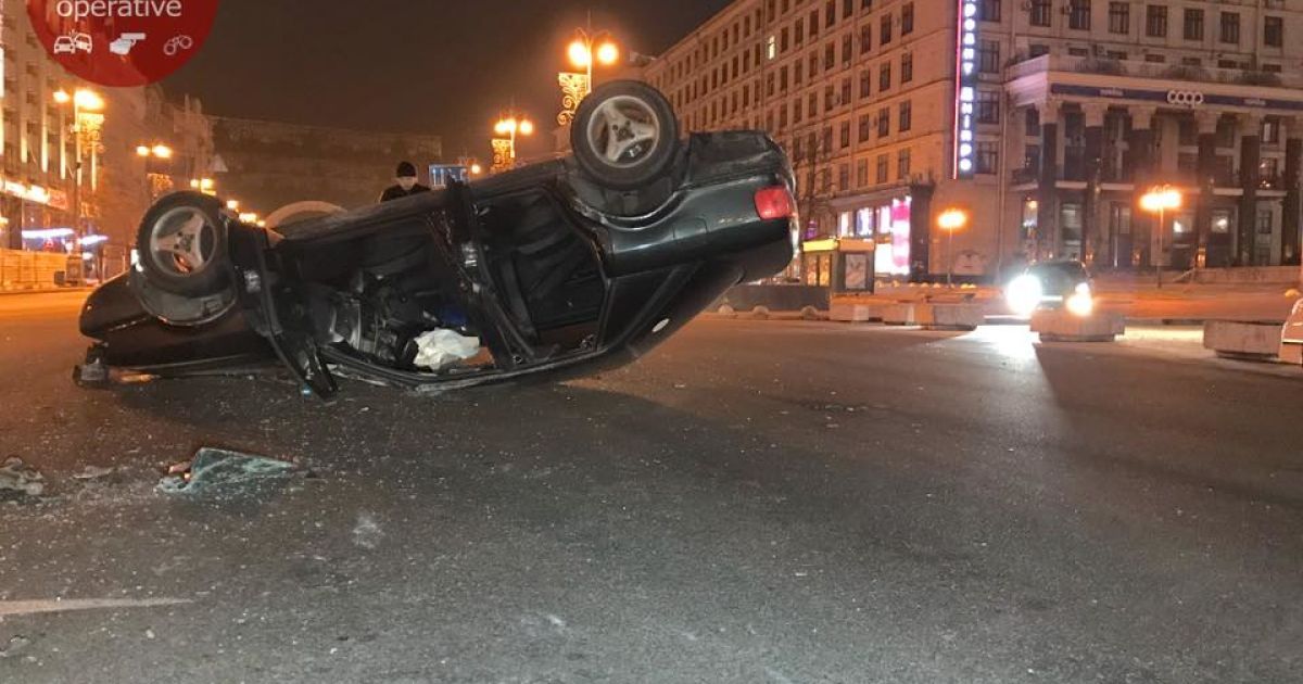 ДТП з перекиданням в самому центрі Києва_3 / © Київ Оперативний