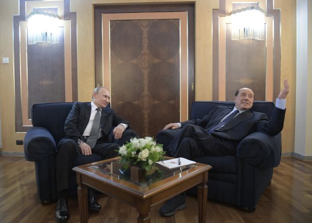 Берлусконі під час зустрічі з Путіним / © Associated Press