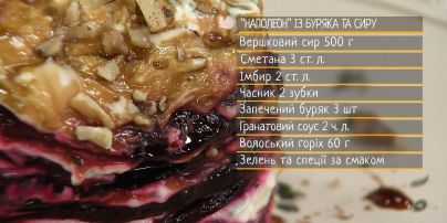 "Наполеон" із буряка та сиру - рецепти Сенічкіна