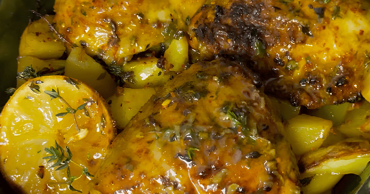 Курка у медово-цитрусовому маринаді з овочами  instagram.com/zofias_kok