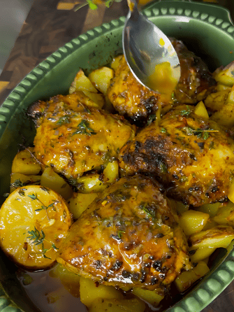 Курка у медово-цитрусовому маринаді з овочами  instagram.com/zofias_kok