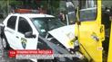 Во Львове автомобиль службы охраны протаранил автобус с пассажирами