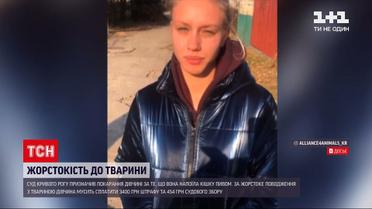 Суд Кривого Рогу призначив покарання дівчині за жорстокі розваги з твариною