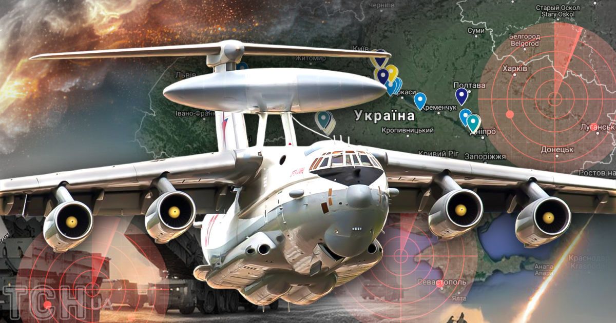 По данным мониторинговых каналов, российский разведчик А-50 впервые за полгода снова поднялся в воздух / Коллаж: ТСН.ua