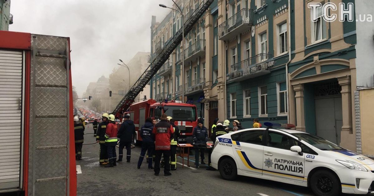 Пожежа на Жилянській/володимирській_4 / © Фото Валерії Ковалінської/ТСН