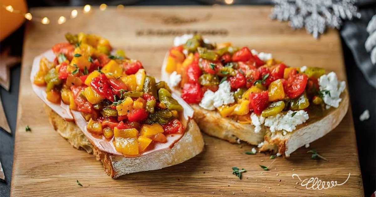 Бутерброды с печеным перцем: рецепт от Евгения Клопотенко