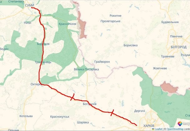 Траса між Харковом і Сумами, якої краще уникати / © Сергій Бескрестнов «Флеш»