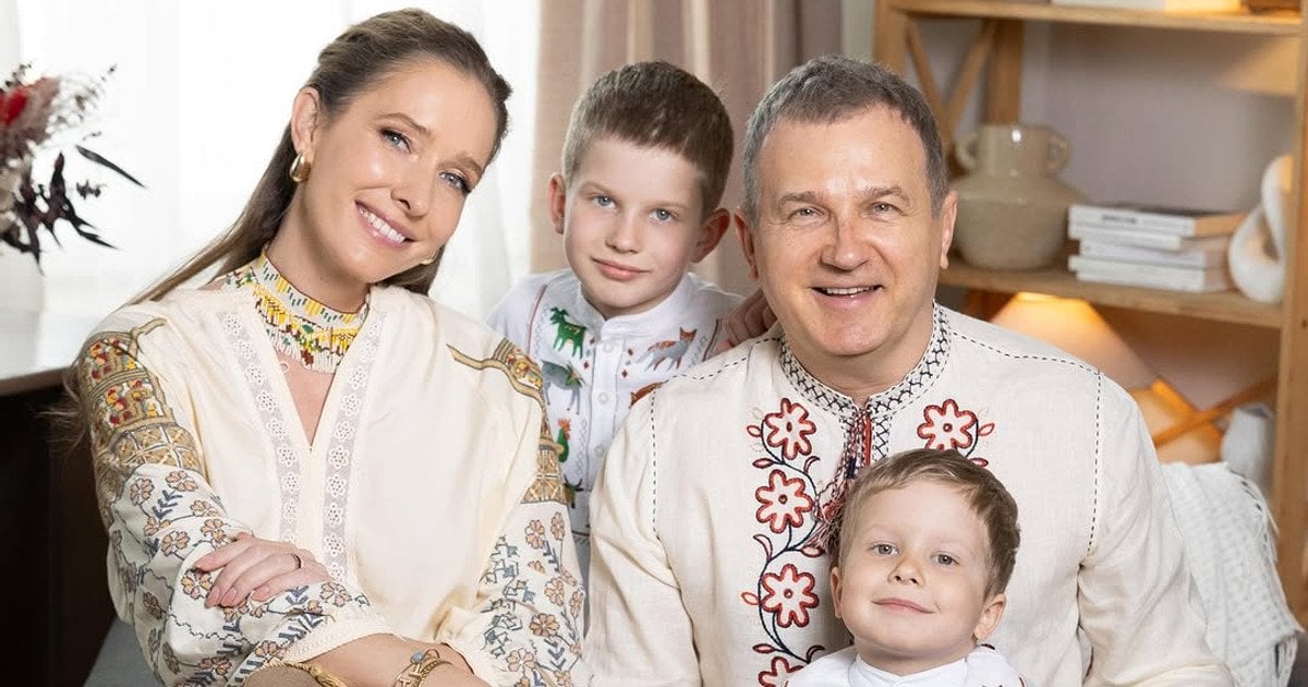 Катерина Осадча та Юрій Горбунов з дітьми