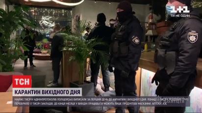 Порушення карантину вихідного дня: у суботу поліцейські склали майже 1000 адмінпротоколів