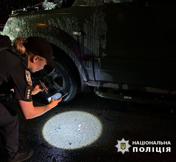 Поджог автомобиля для ВСУ / © Полиция Киева / Facebook