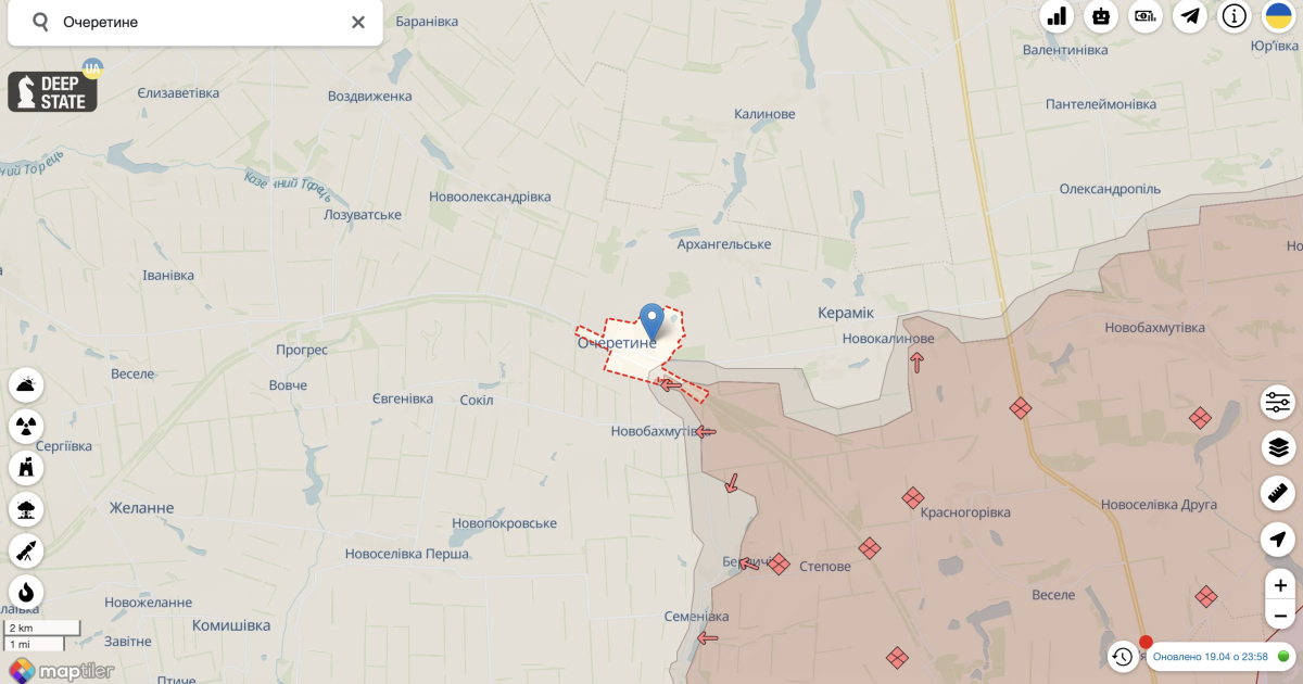 Ворог просунувся південніше