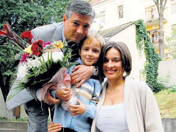 Надія Мейхер, Олександр Ліщенко та їхній син / © Комсомольская правда в Украине