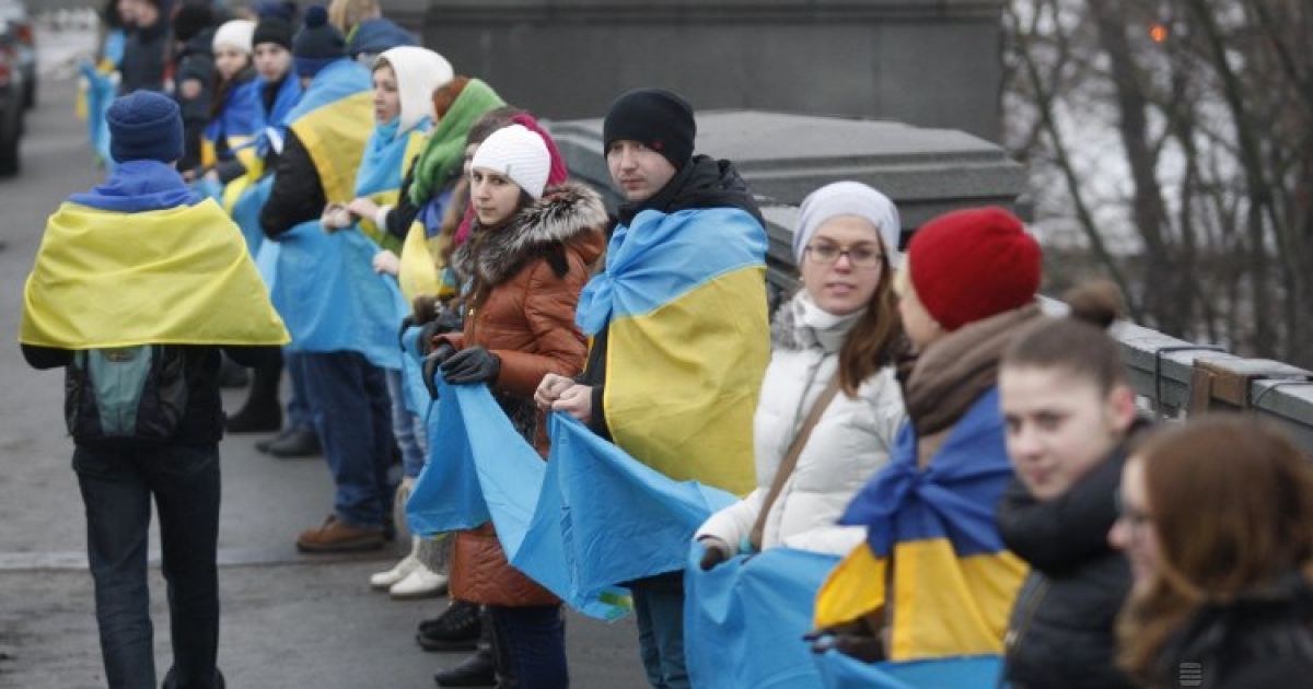 Живий ланцюг у Києві / © УНІАН