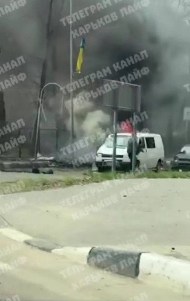 Наслідки атаки на Харків 3 квітня / © із соцмереж