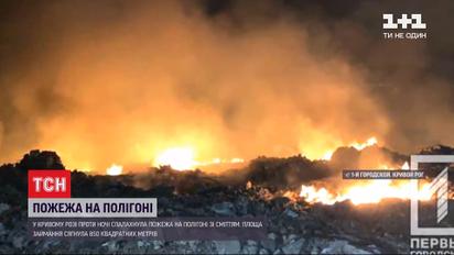 В Кривом Роге загорелся полигон с мусором возле одной из шахт