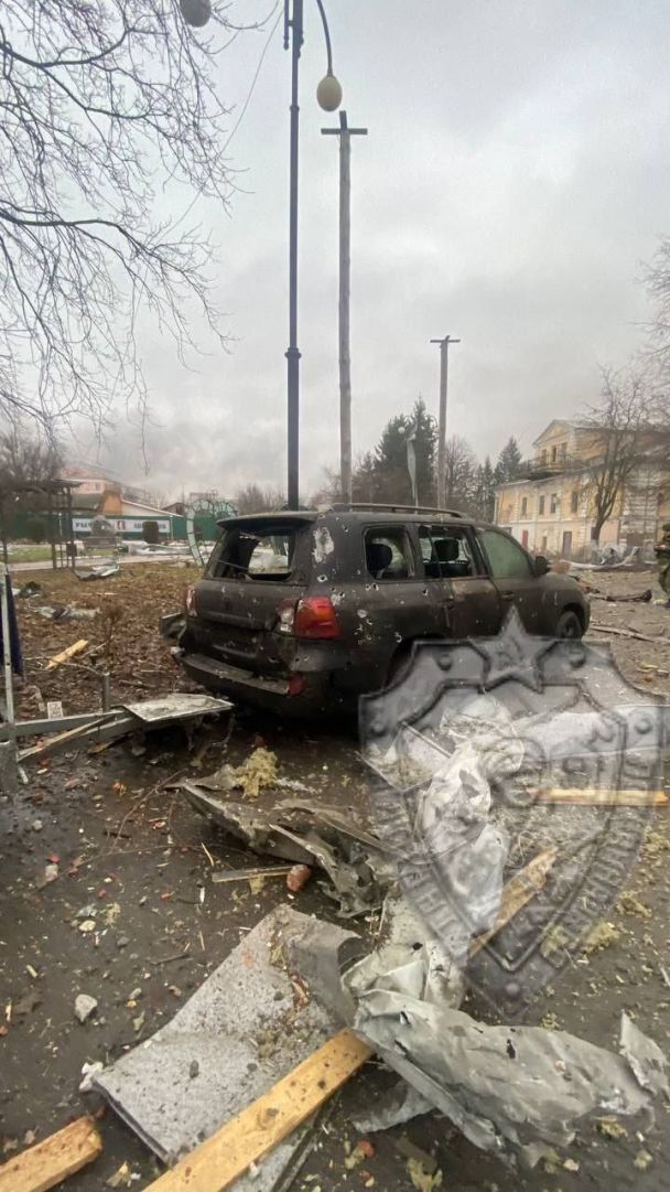 Обстріл Рильська 20 грудня / Фото: російські телеграм-канали / © 