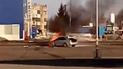 У Львові на парковці ТЦ спалахнув автомобіль