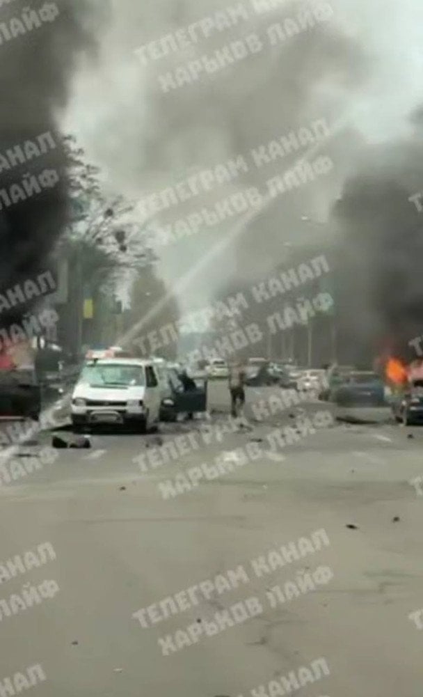 Наслідки атаки на Харків 3 квітня / © із соцмереж