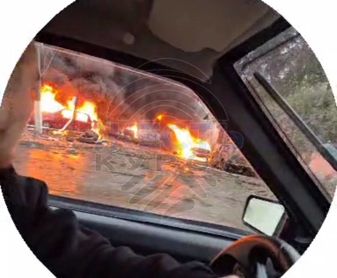 Обстріл Рильська 20 грудня / Фото: російські телеграм-канали / © 