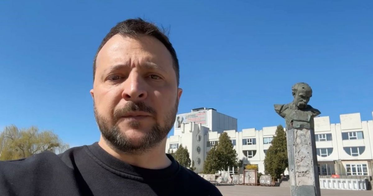 Володимир Зеленський записав звернення 31 березня у Бородянці на Київщині
