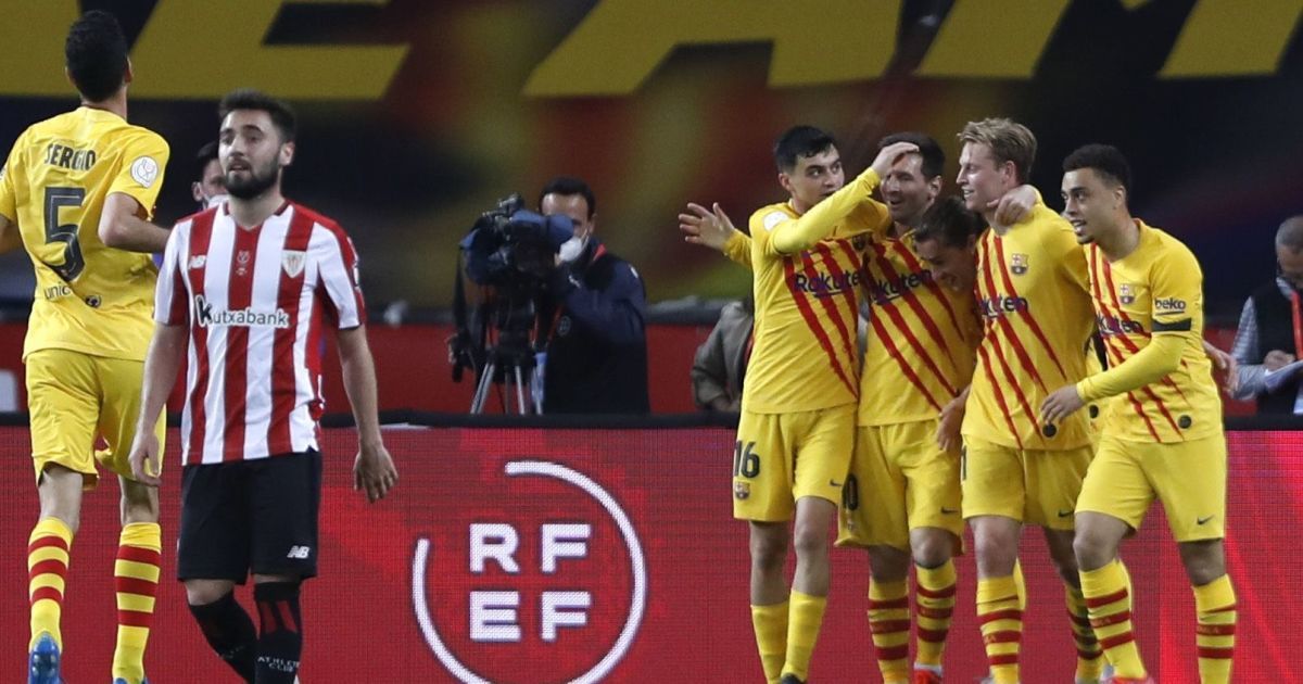 Первый трофей Кумана: "Барселона" разгромила "Атлетик" и выиграла Кубок Испании (видео)