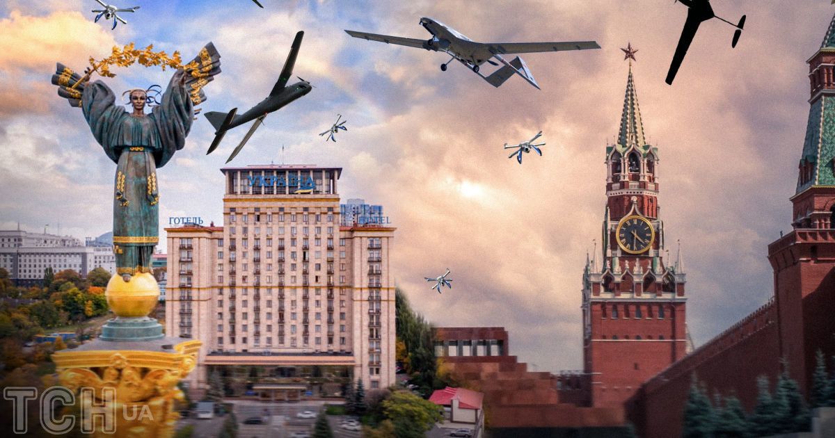 Дронова дуель між Москвою та Києвом/ Колаж ТСН.ua